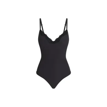 SKIMS FW24 FITS EVERYBODY LACE PUSH UP BODYSUIT Jumpsuit Women's ONYX/Onyx