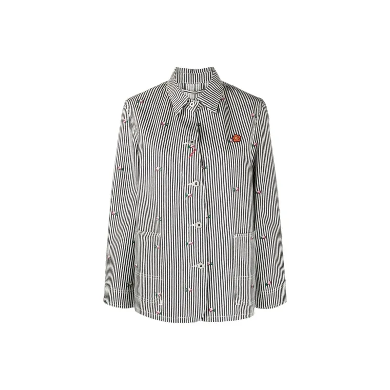 KENZO Rinsed Striped Workwear Jacket-0