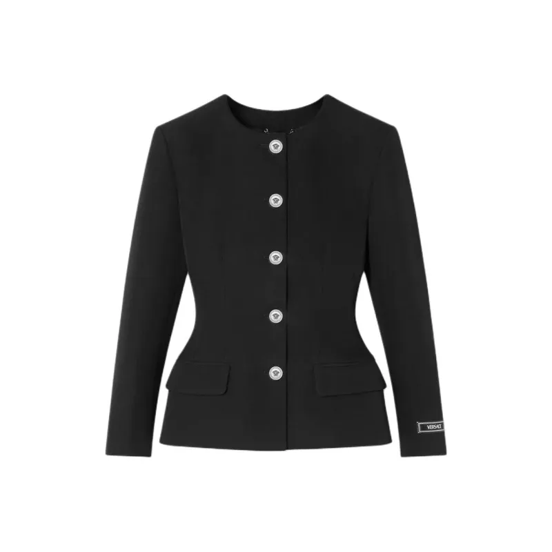 VERSACE Medusa Head-buttons Wool Jacket-0