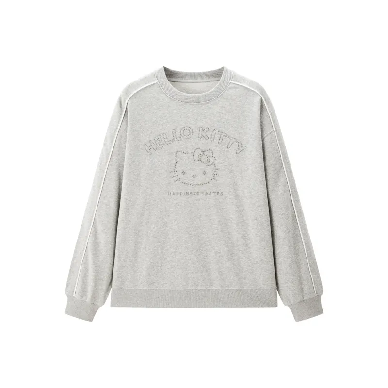 LEDIN Sweatshirt Women's Plain Gray-0