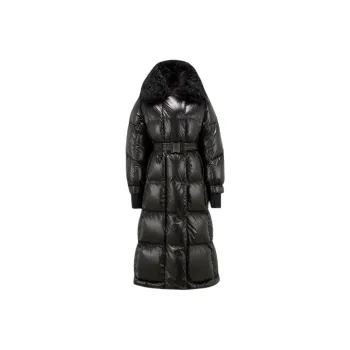 Moncler Grenoble Combovin Faux fur Collar Belted Coat