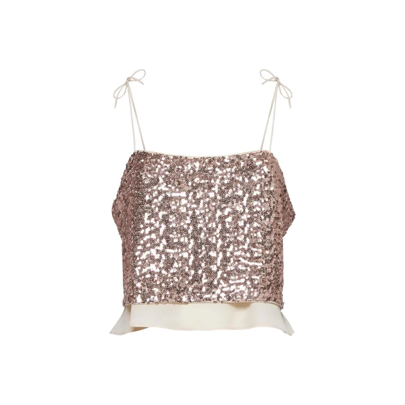 BAUM UND PFERDGARTEN Jovana Sequinned Crop Top-0