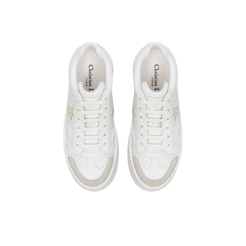 DIOR Star Low Top Skateboard Shoes Women's White-3