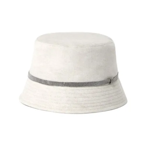 Brunello Cucinelli Linen Bucket Hats Women's Cool Beige