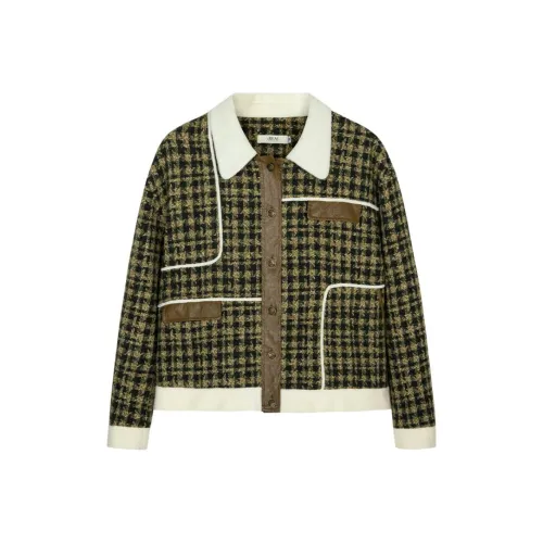 IT’REAL Premium Premium Short Coats Women's Plaid