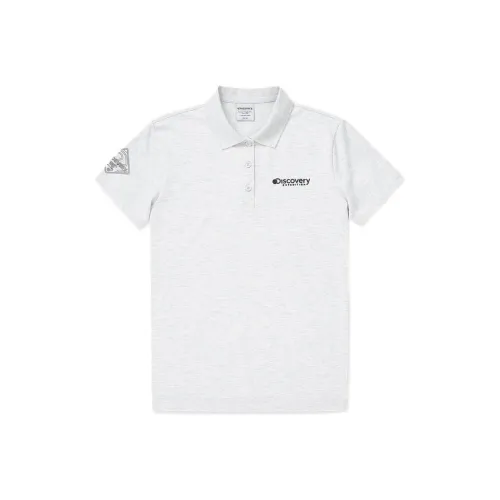 Discovery Expedition Sleeve Logo Collar Polo Shirt Women's Gray