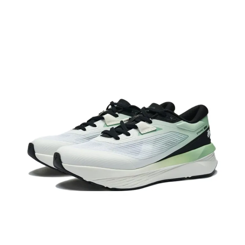 DESCENTE DFLUID Anti Slip Wear Resistant Low Top Casual Racing Running Shoes Men's White Green-1