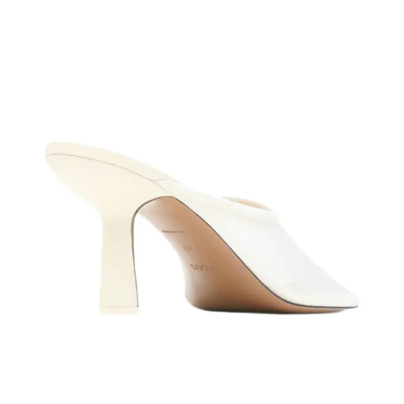 NEOUS Closed Toe Slippers 8cm Women's Cream-2