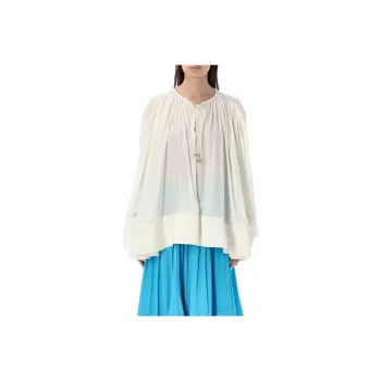 Lanvin Pleated Drop-Shoulder Kaftan
