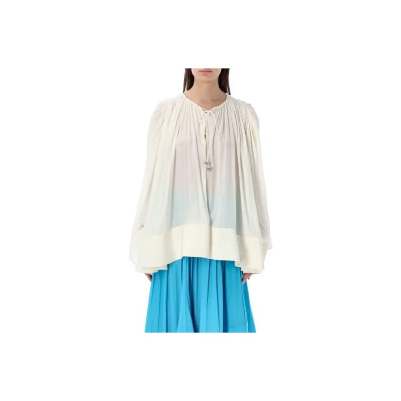 Lanvin Pleated Drop-Shoulder Kaftan-0