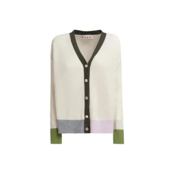MARNI Colour-block Cashmere Cardigan
