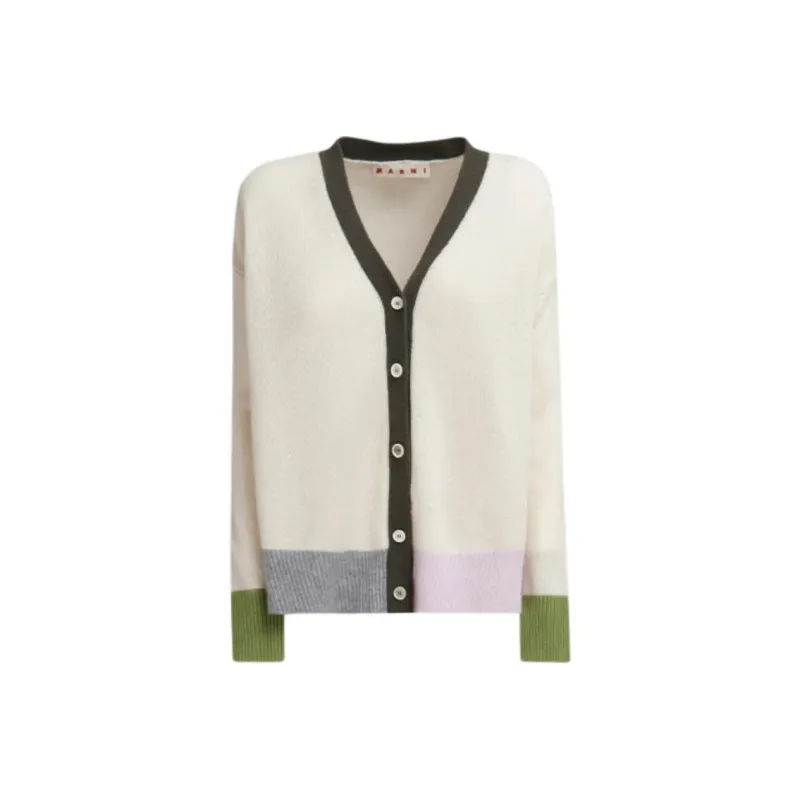 MARNI Colour-block Cashmere Cardigan-0