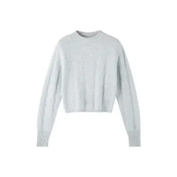 SPRING BAMBOO Cashmere Sweater Women's Blue Pointillism