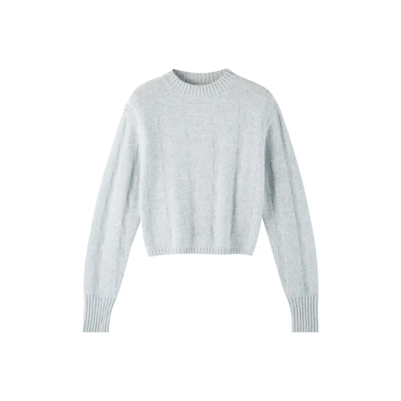 SPRING BAMBOO Cashmere Sweater Women's Blue Pointillism-0