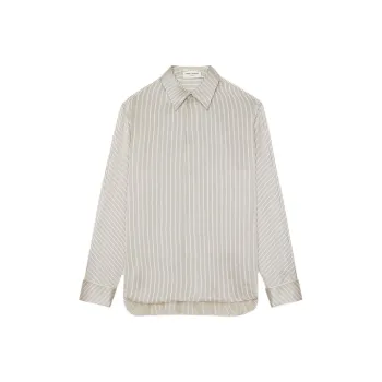 SAINT LAURENT Striped Long-Sleeved Shirt
