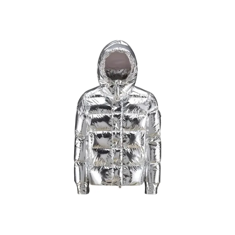 Moncler Women's Maya 70th Anniversary Special Edition Short Down Jacket Platinum-0