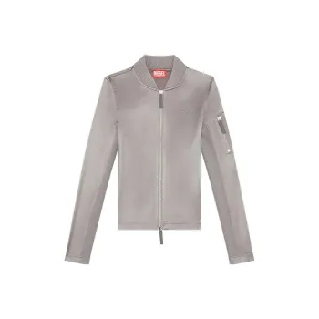 DIESEL Shiny Stretch Satin Track Jacket