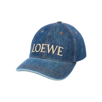 LOEWE Denim Baseball Caps Women's Blue
