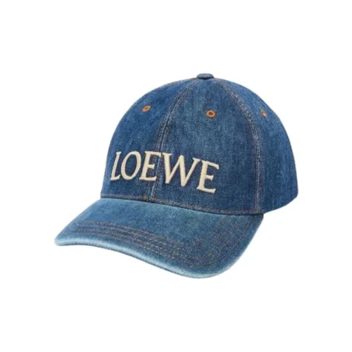 LOEWE Denim Baseball Caps Women's Blue