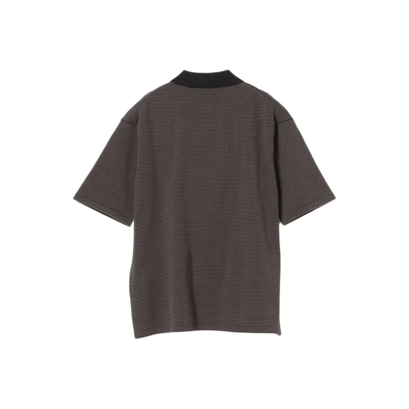 Beams Polo Shirt Men's Black Gray-1