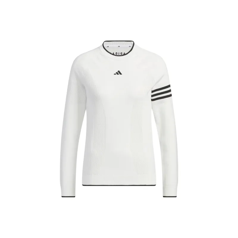 Adidas Long Sleeve Pullover Sweater Knitwear Women's White-0