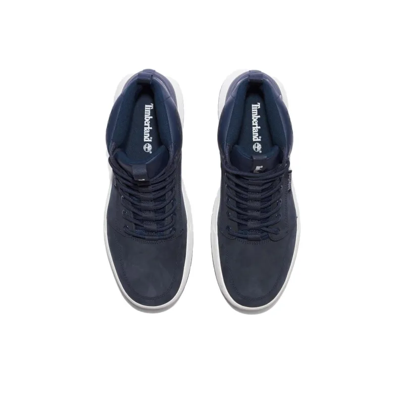 Timberland Maple Grove Wear resistant And Lightweight Mid Top Skateboard Shoes Men's Marine Blue-3