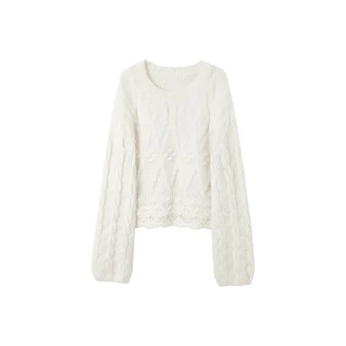 3COLOUR New Year Knitwear Women's Ecru