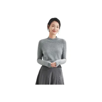 MIHUANG Cashmere Sweater Women's Medium Gray