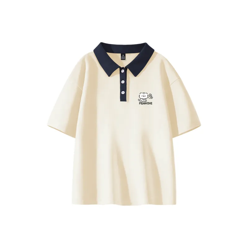 Cotton Polo Shirts Women's-3