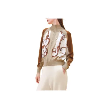 HERMES Jackets & Coats Women's Pearl White