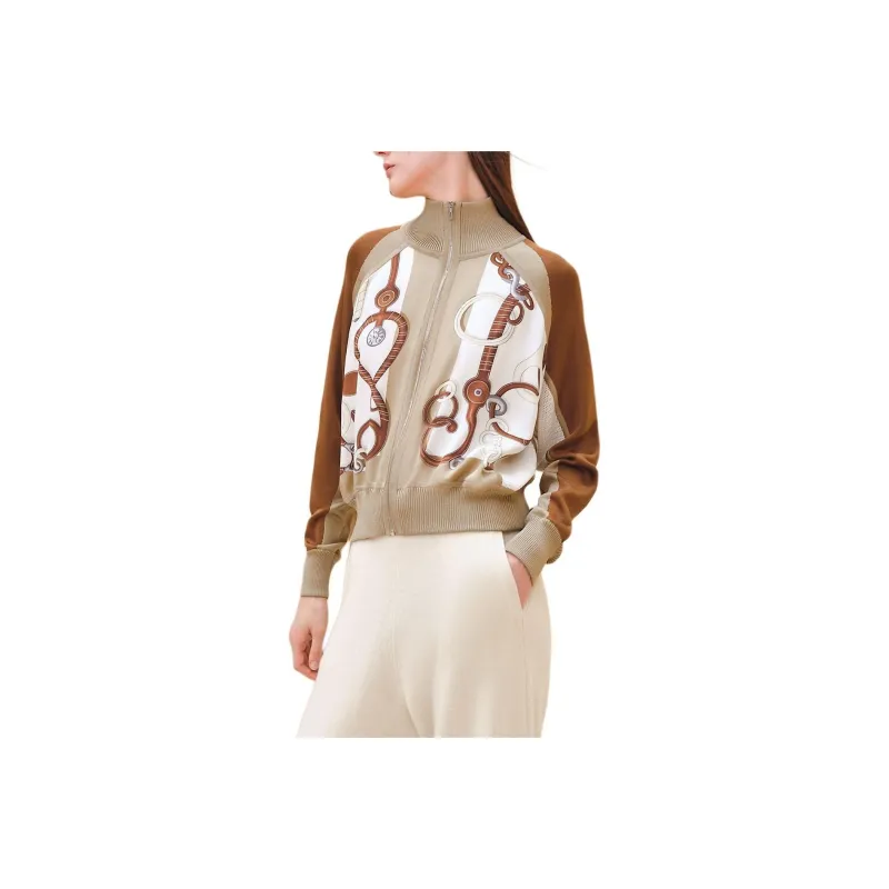 HERMES Jackets & Coats Women's Pearl White-0