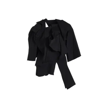 Yohji Yamamoto Twill Draped sleeves Jacket