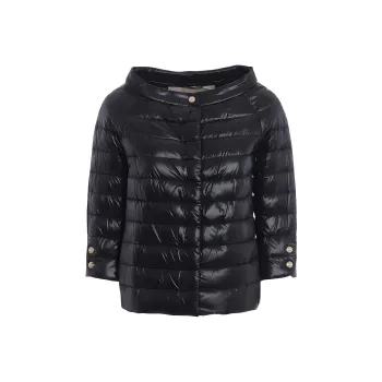 HERNO Cropped Sleeve Down Jacket