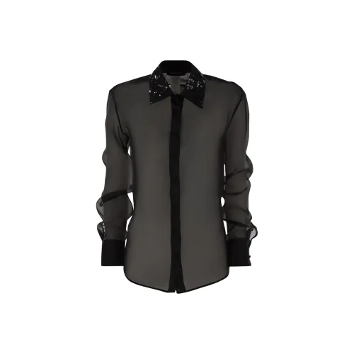 Fabiana Filippi Bead Embellished Semi Sheer Shirt