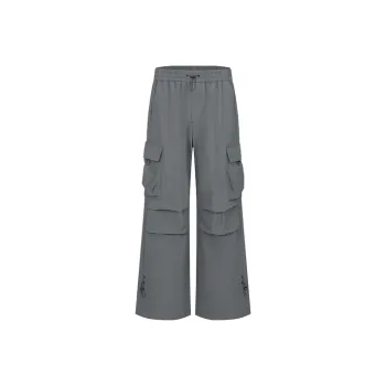URBAN REVIVO Casual Pants Men's Warm Gray