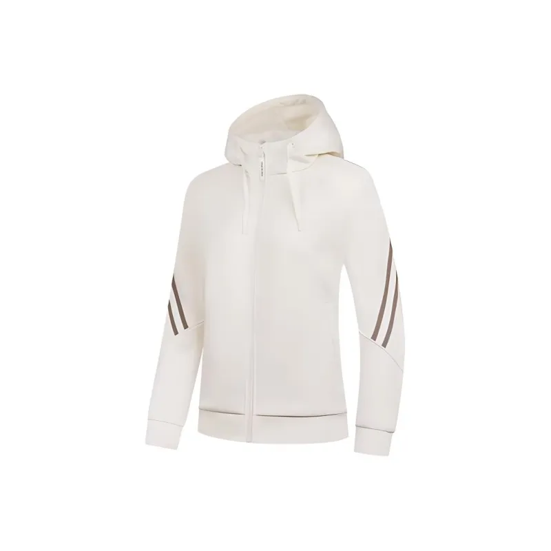 QIAODAN Sports Life Collection Jackets Coats Women's Cream White-0