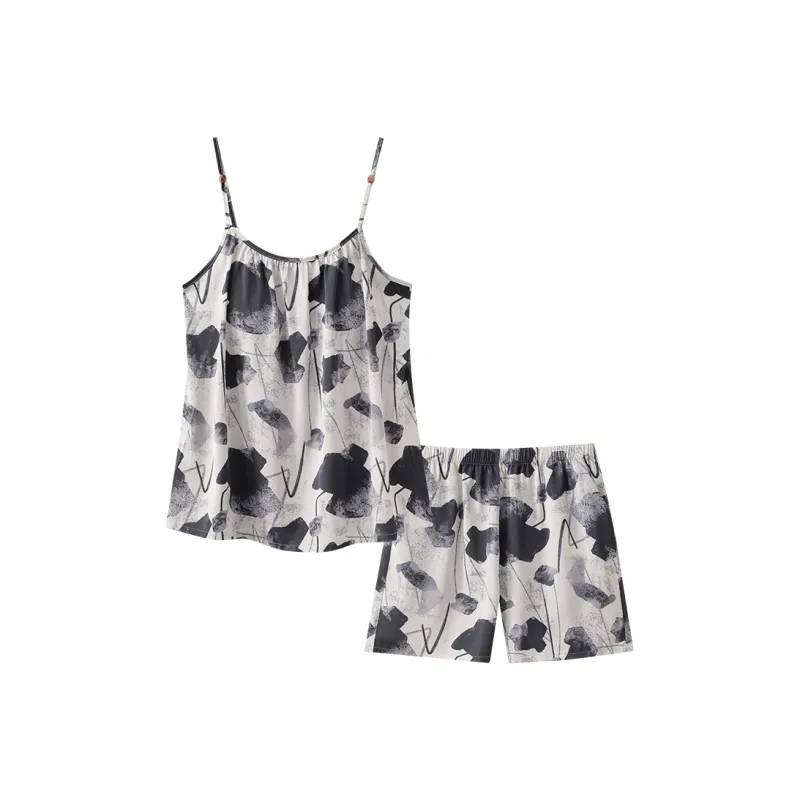 Sha Qian Pajama Set Women's White-0