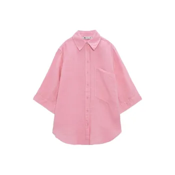 ZARA Shirts Women's Rose Red