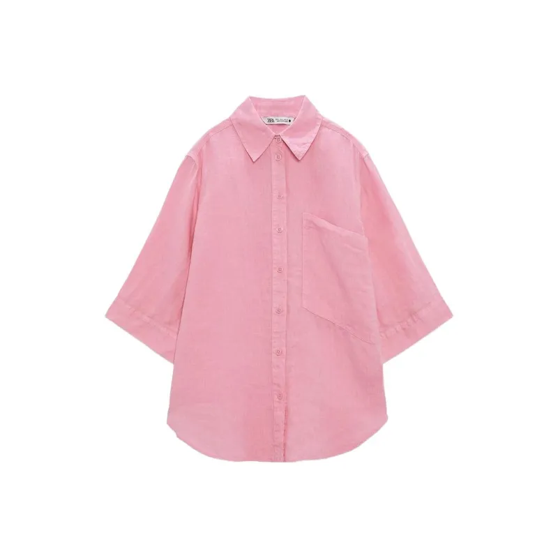 ZARA Shirts Women's Rose Red-0