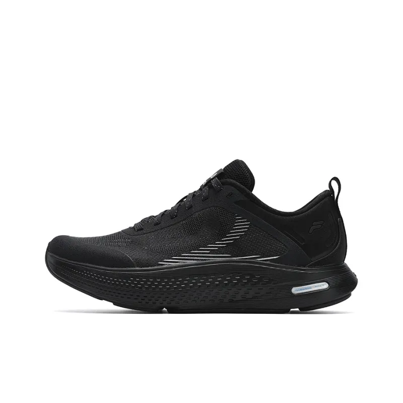 FILA Slip Resistant, Abrasion Resistant, Breathable, Lightweight Coverage Low Top Running Shoes Women's Steed Black-0