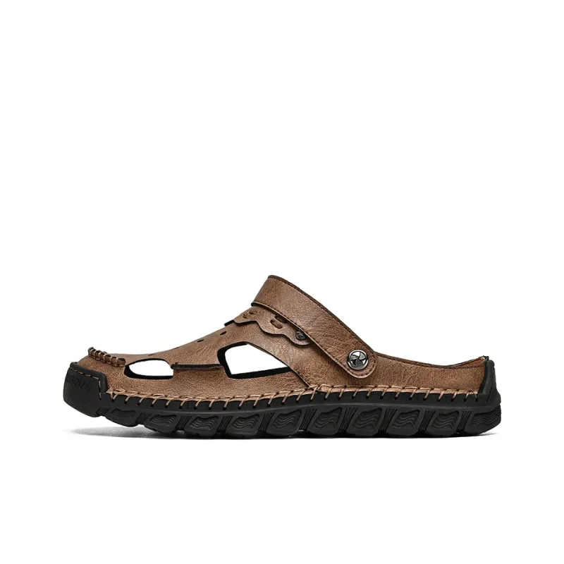 GESENLANG Slip Resistant Abrasion Resistant Closed Toe Slippers Men's-5