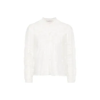 Dorothee Schumacher Lace-detailed Long-sleeved Voile Blouse