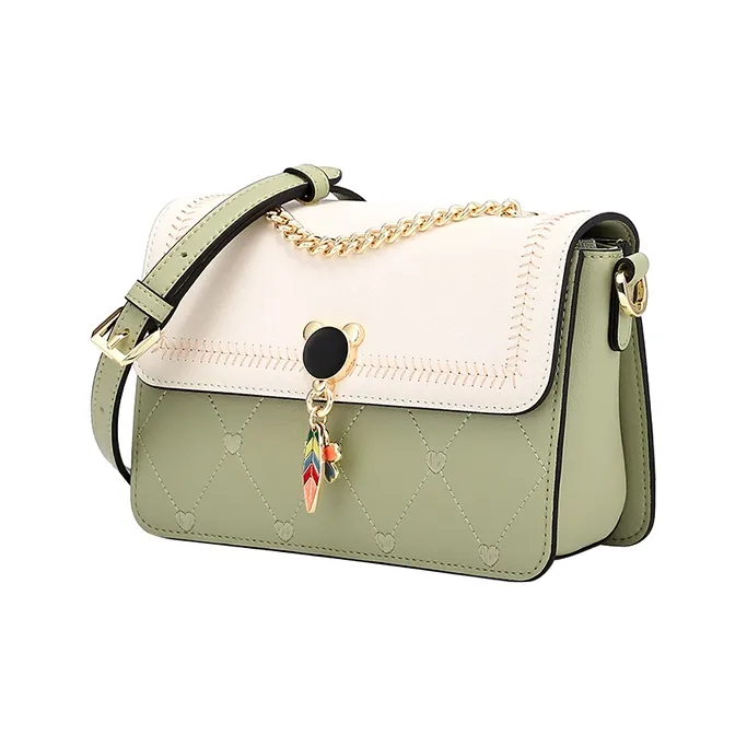 COOGI Cow Leather Handbag Shoulder Bag Crossbody Bag Medium Size Women's Multicolor-7
