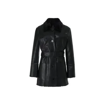 NOT YOUR ROSE FW24 Reversible Leather Mustang Jackets Coats Women's Black