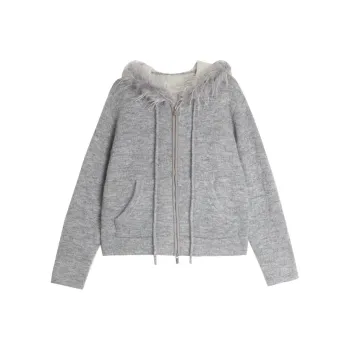 ELLE Knitwear Women's Medium Gray