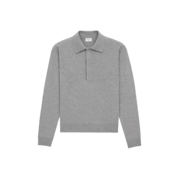 SAINT LAURENT Polo Shirt Women's Gray