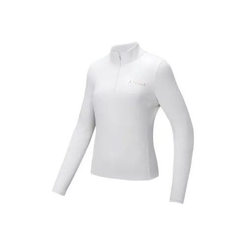 Anta Variety Training Collection Polo Shirt Women's White Tea Brown