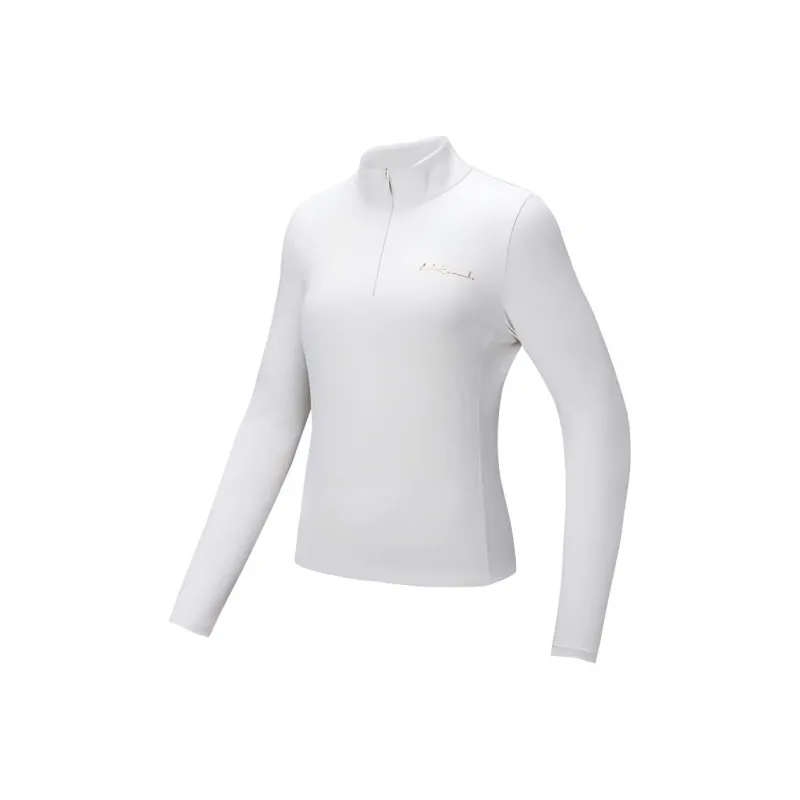 Anta Variety Training Collection Polo Shirt Women's White Tea Brown-0
