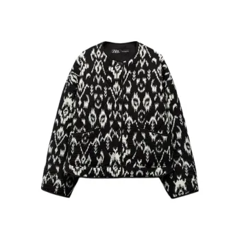 ZARA Jackets Coats Women's Black/White