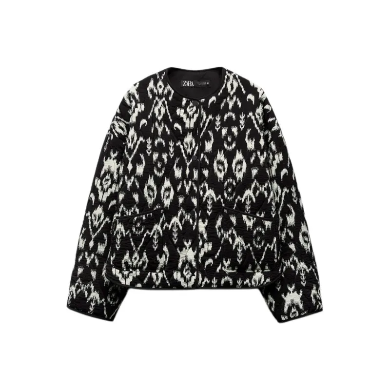 ZARA Jackets Coats Women's Black/White-0